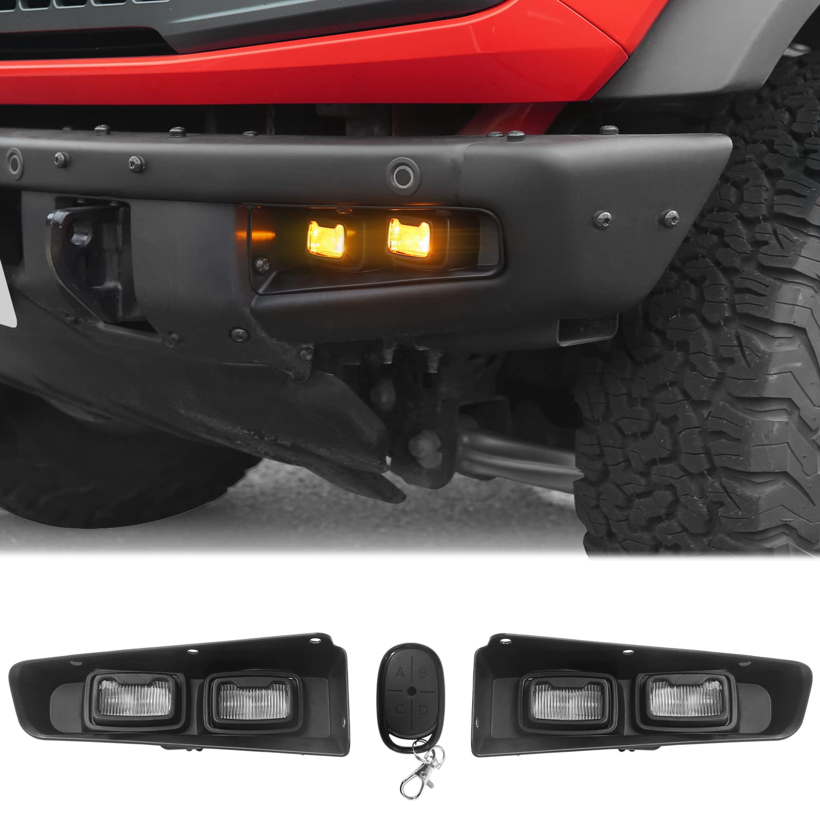 Raptor Style Fog Lights for2021-2023 Ford Bronco Bumper