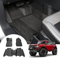 Floor Mats for Ford Bronco Accessories 2021 2022 2023 4 Door