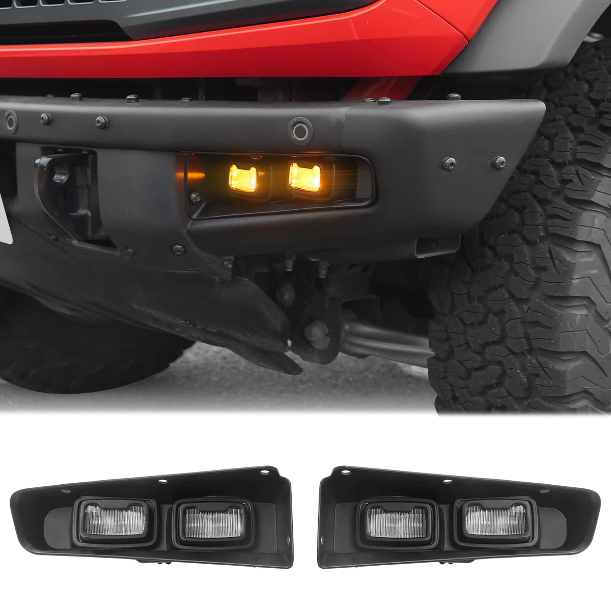 Raptor Style Fog Lights for2021-2023 Ford Bronco Bumper