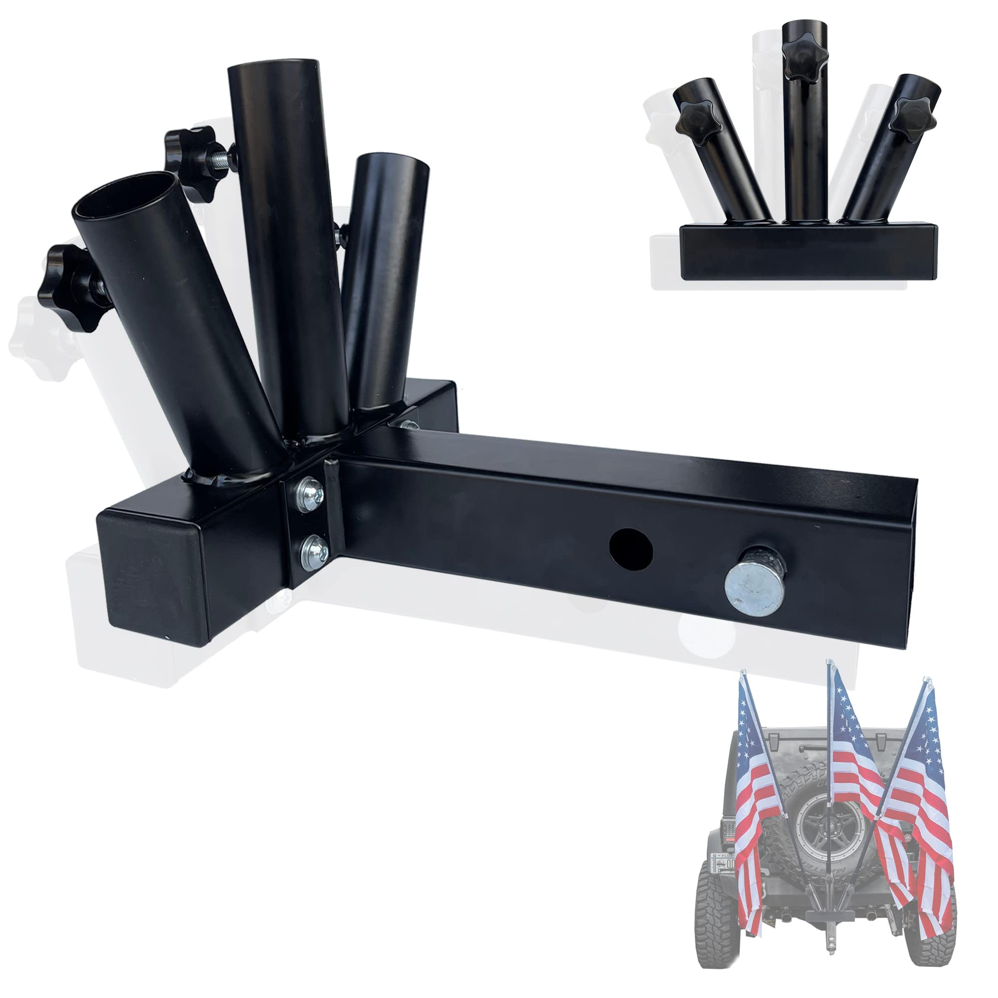 Hitch Flag Pole Holder Fits Standard 2" Trailer Hitch