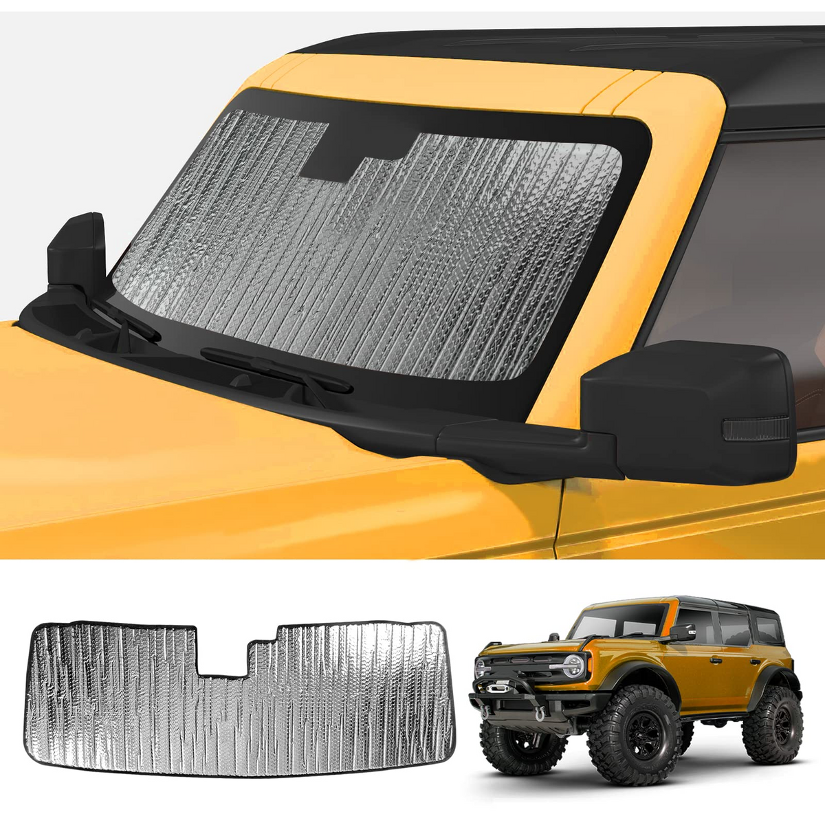 Windshield Sun Shade for Ford Bronco Accessories 2021 2022