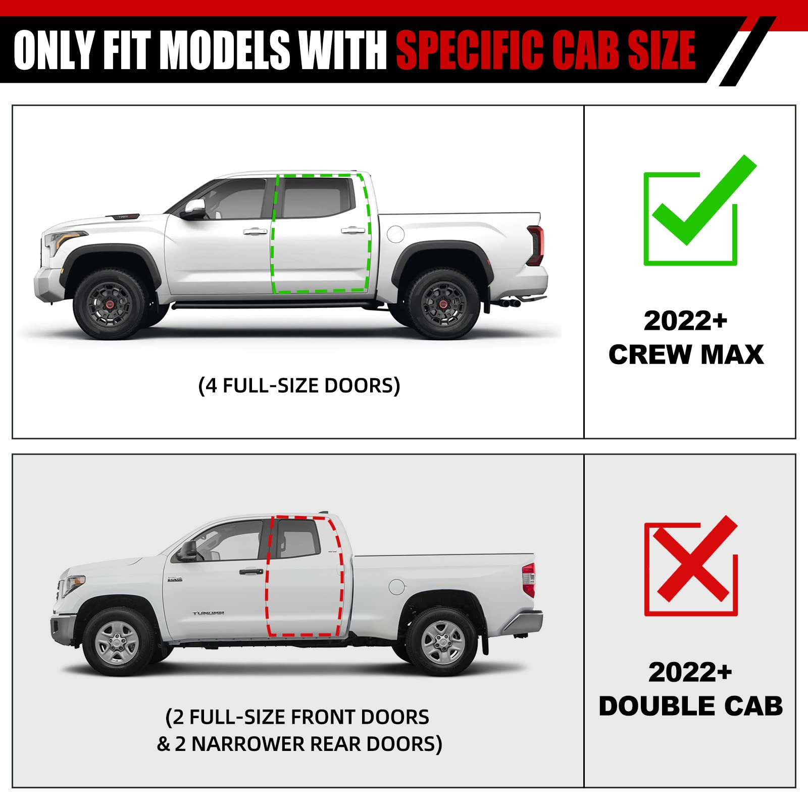 6 Inch Running Boards for Toyota Tundra Crewmax Cab