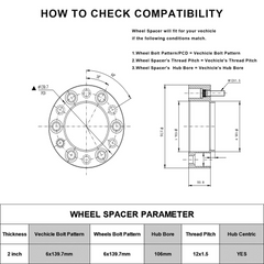 6x5.5 Hubcentric Wheel Spacers 2 inch for Toyota Tacoma