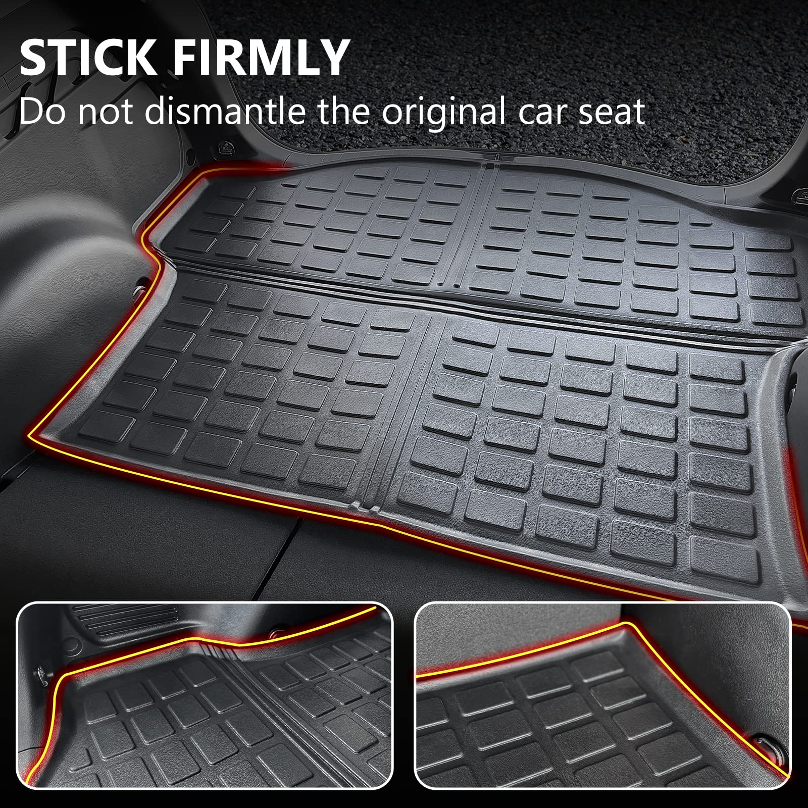 Rear Trunk Mat for 2013-2018 Toyota RAV4 TPE Material