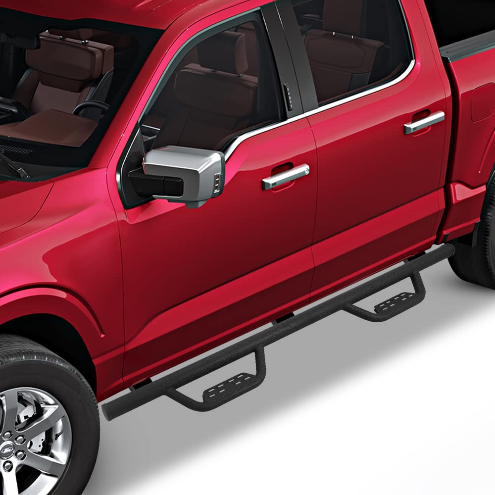 Side Steps Nerf Bars Compatible with 2007-2018 Chevy Silverado & GMC Sierra