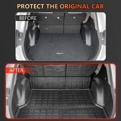 Rear Trunk Mat + Backrest Mats for 2013-2018 Toyota RAV4 TPE Material