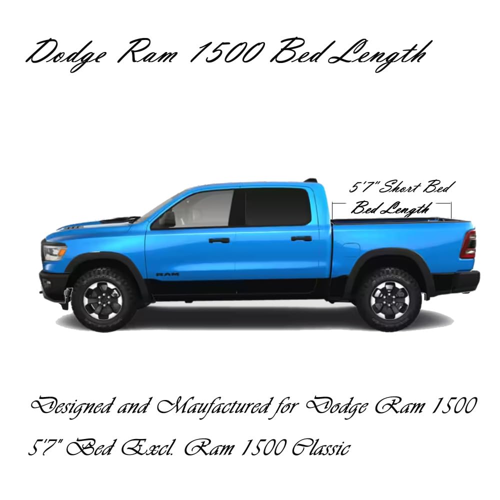 Extra Thick Rubber Bed Mat for 2019-2022 Ram 1500 CrewCab 5.7 Ft