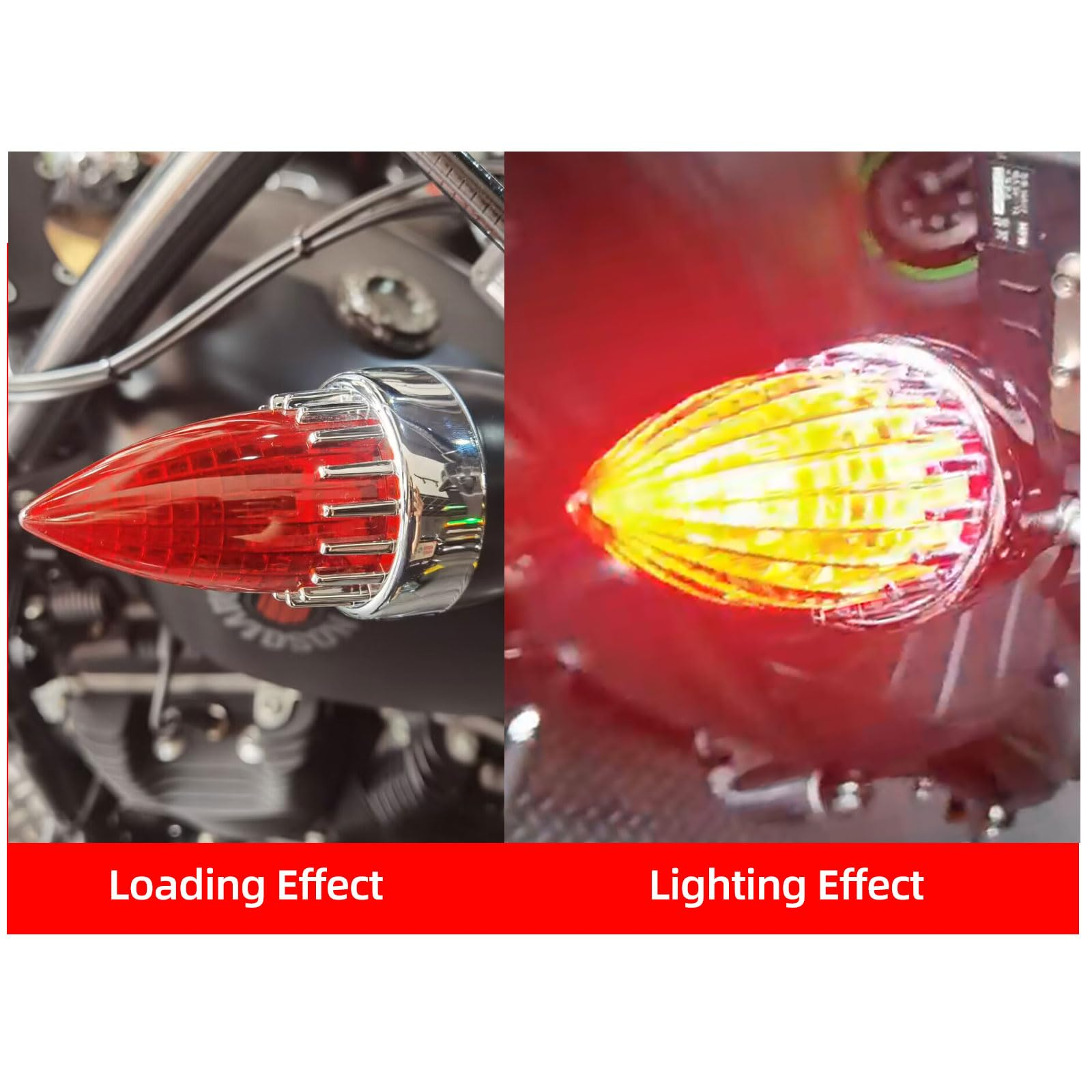 2X Bullet Turn Signal Light Supersonic Replacement Red Lens