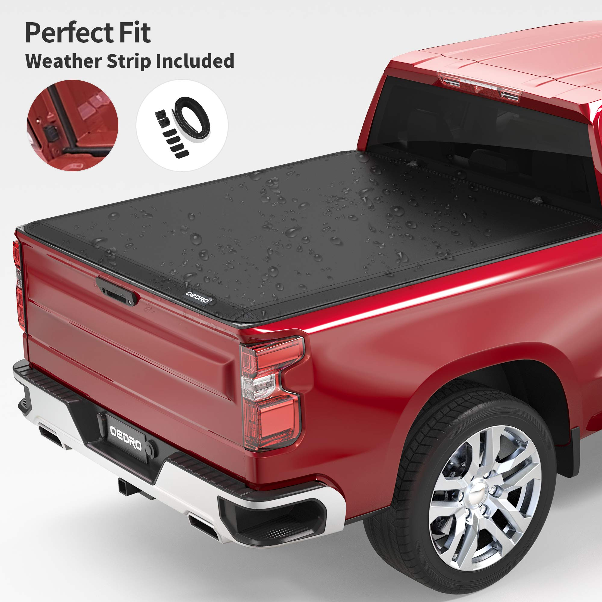 Soft Tri-fold Truck Bed Tonneau Cover Compatible with 2020-2023 Jeep Gladiator