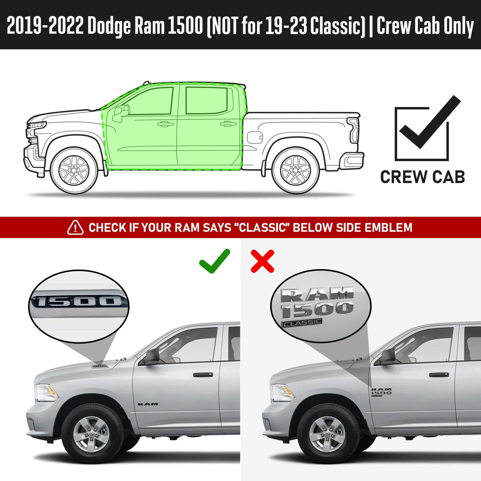 Running Boards for 2019-2023 Dodge Ram