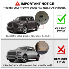 Running Boards for Dodge Ram 1500 (Incl. 2019-2023 Classic), 2010-2023 Ram 2500/3500 Crew Cab