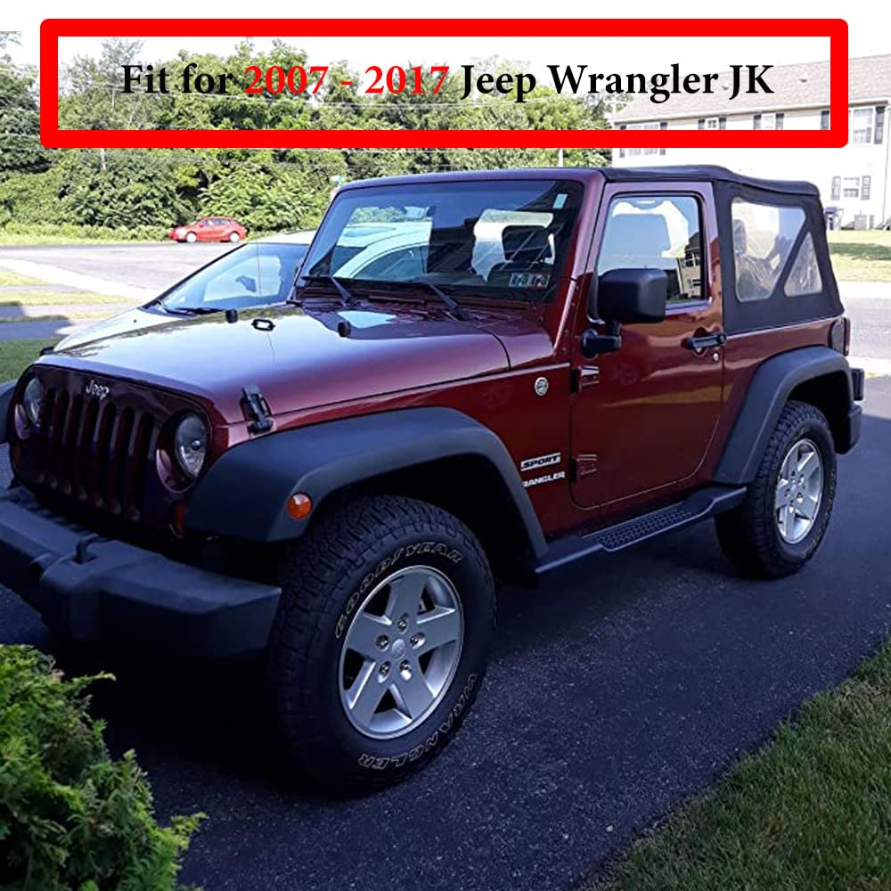 Running Boards Compatible with Jeep Wrangler JK 2007-2018 2 Door Models