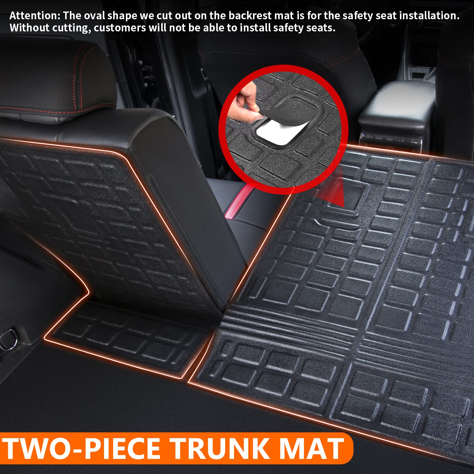 Backrest Mats for 2019-2023 Toyota RAV4 TPE Material