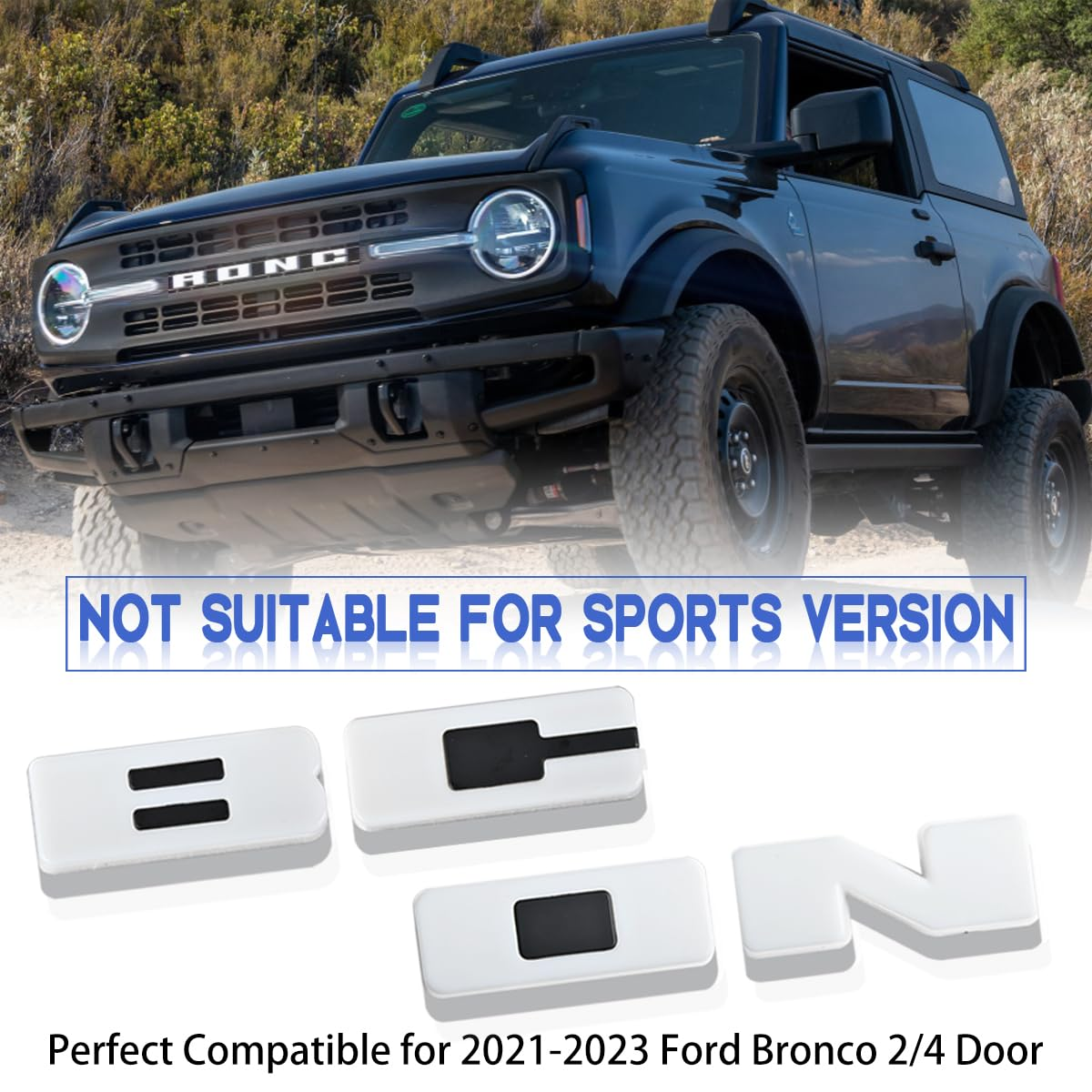 Letters Lights Emblem Compatible for Ford Bronco Accessories 2021 2022 2023