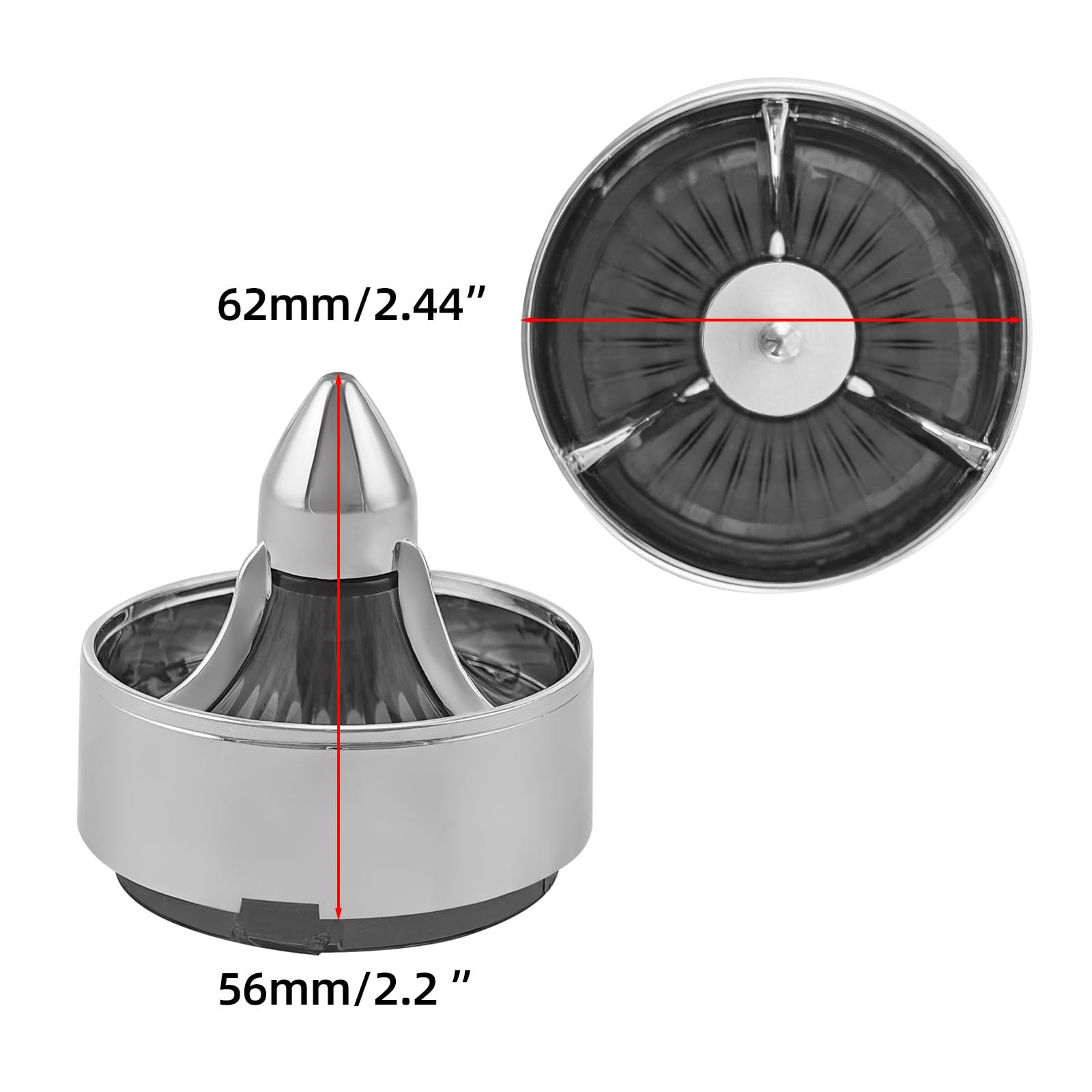 2X Bullet Turn Signal Light Turbine Replacement Smoke Lens