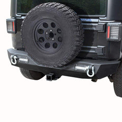 Rear Bumper for Jeep Wrangler JK with 2x LED Lights & 2" Hitch Receiver