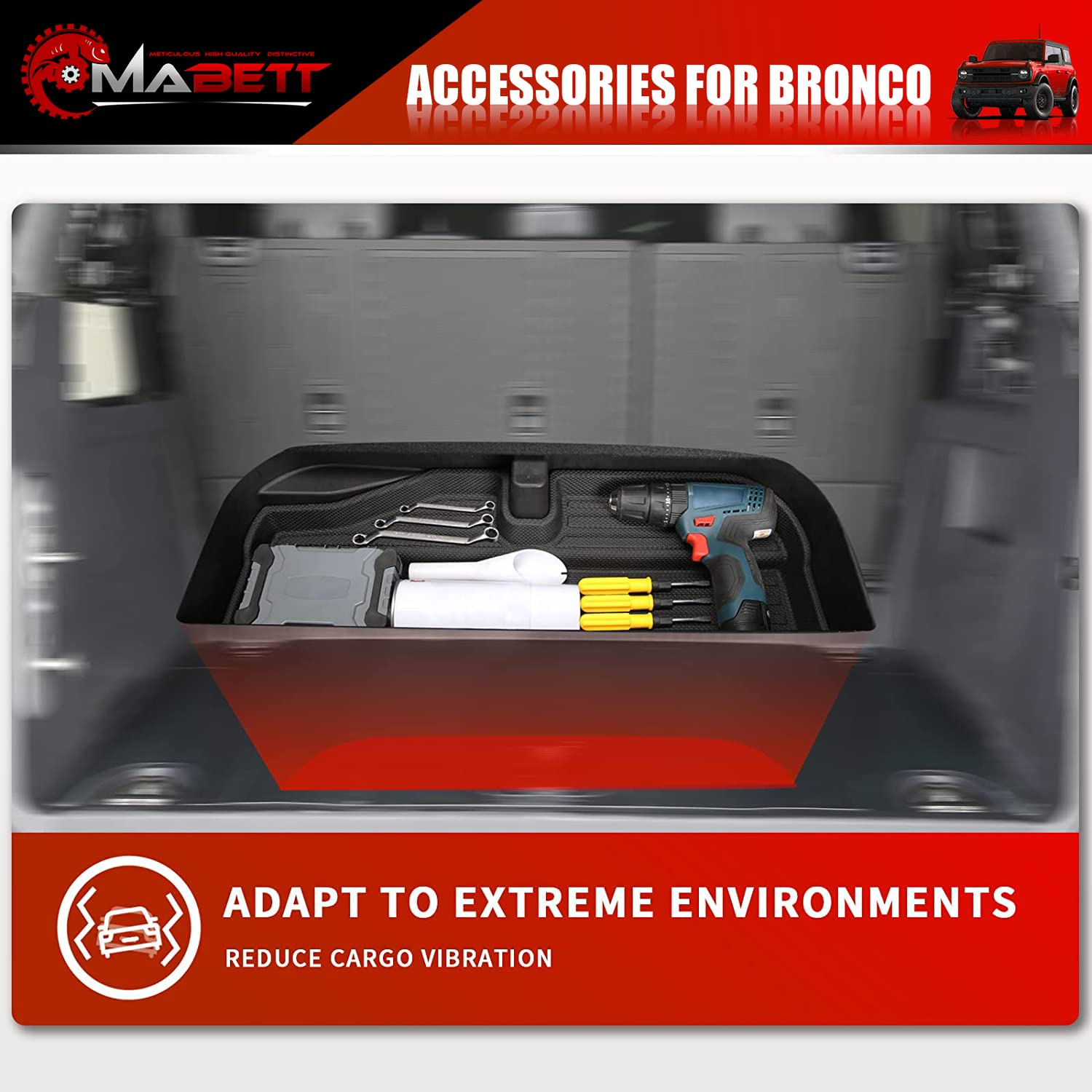 Trunk Lower Storage Mat for Ford Bronco Accessories 2021 2022 2023