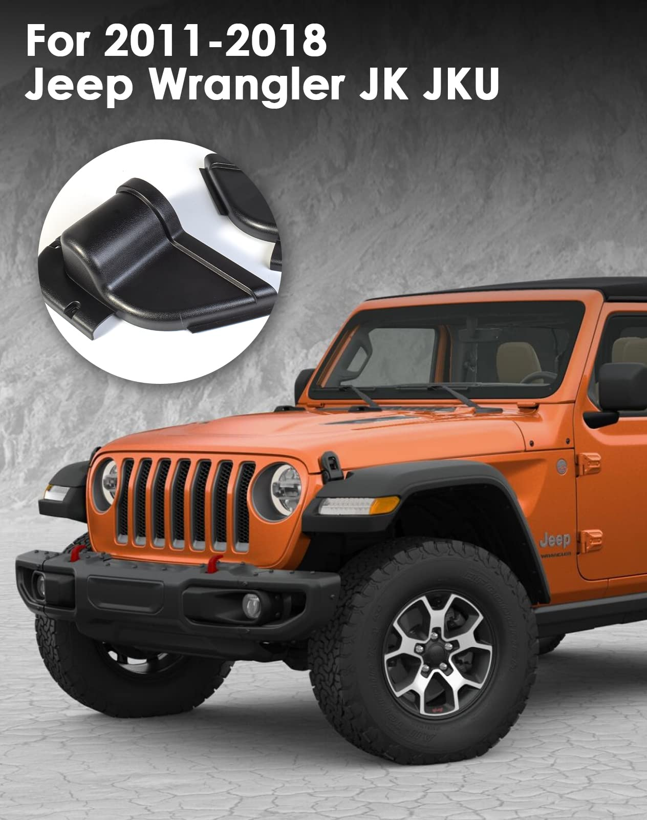 Front Door Pockets, 2PCS for Jeep Wrangler Door Side Cup Holder