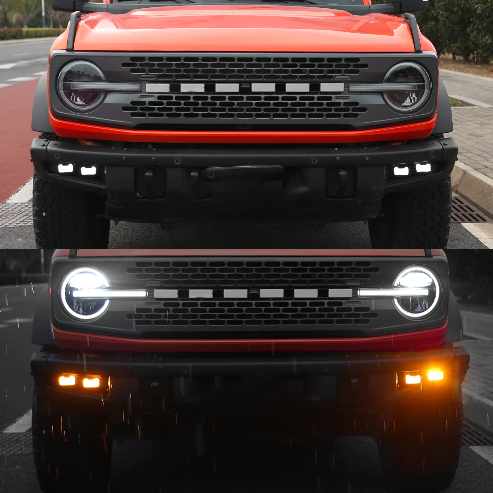 Raptor Style Fog Lights for2021-2023 Ford Bronco Bumper