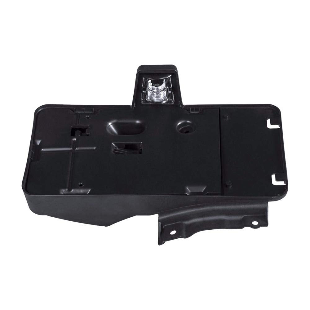 Black Rear License Plate Holder Frame with Light Compatible with 2007-2018 Jeep Wrangler JK All Models