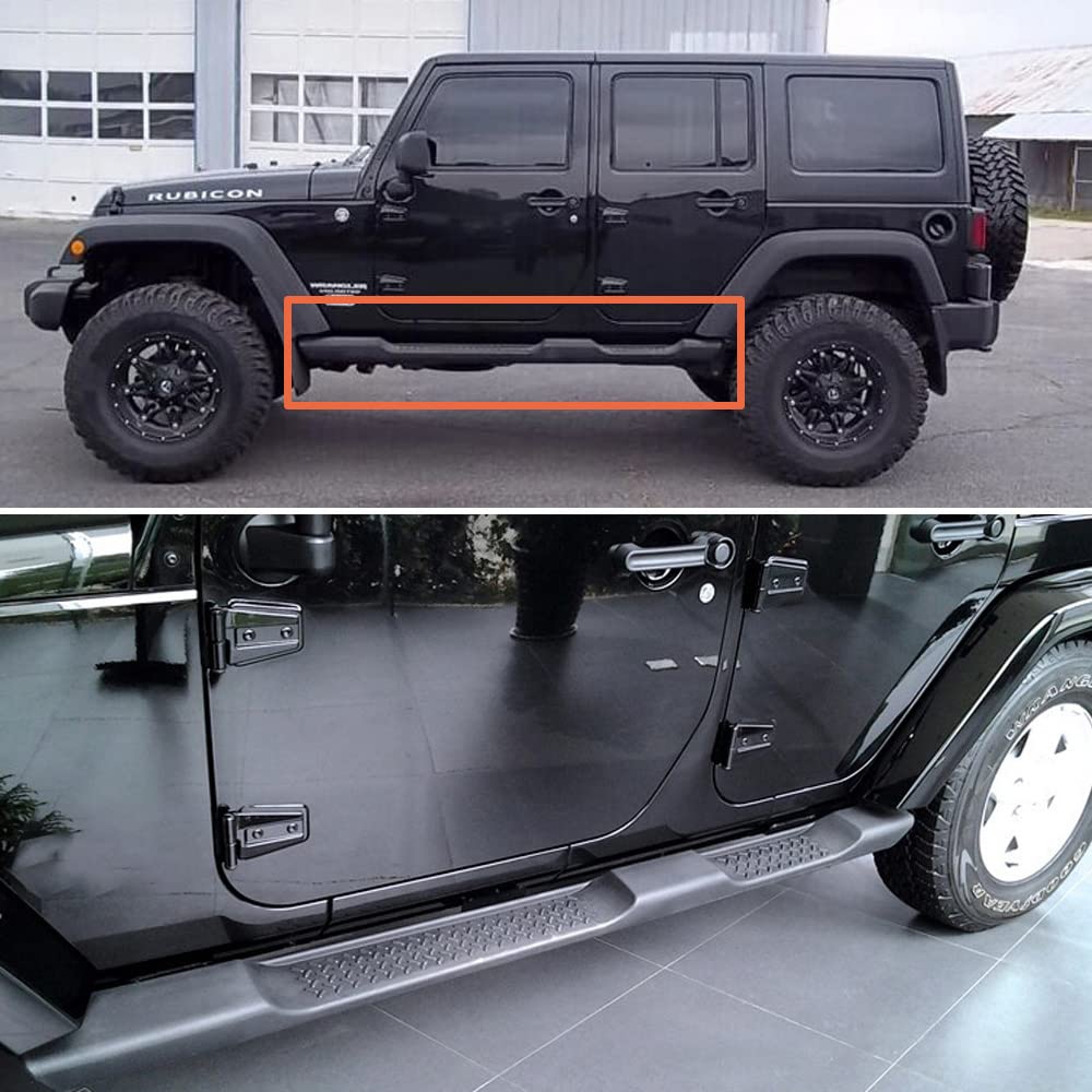 Running Boards Compatible with Jeep Wrangler JK 2007-2017 4 Doors Side Step