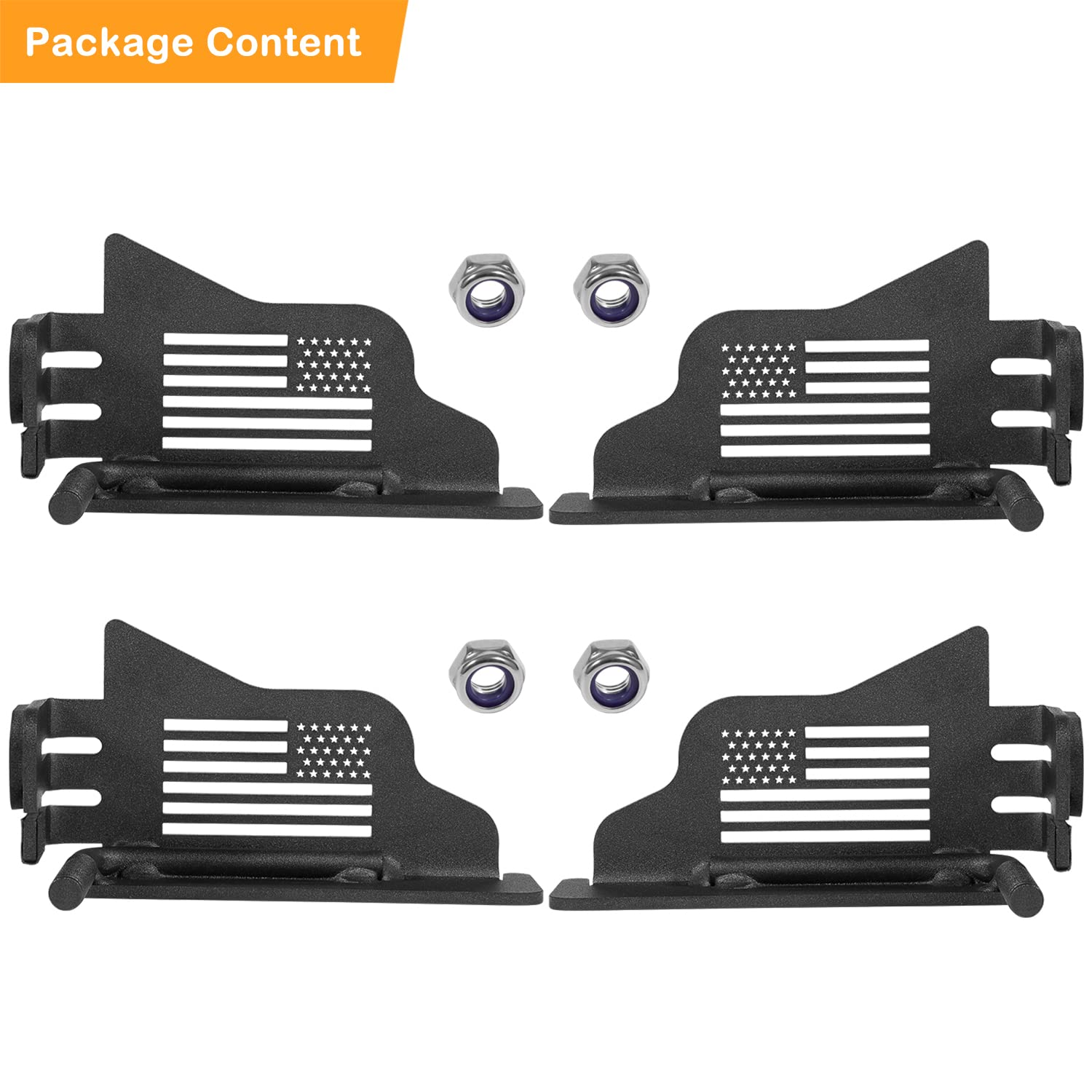 4 Pcs Metal Pedals for 2007-2022 Jeep Wrangler & Gladiator