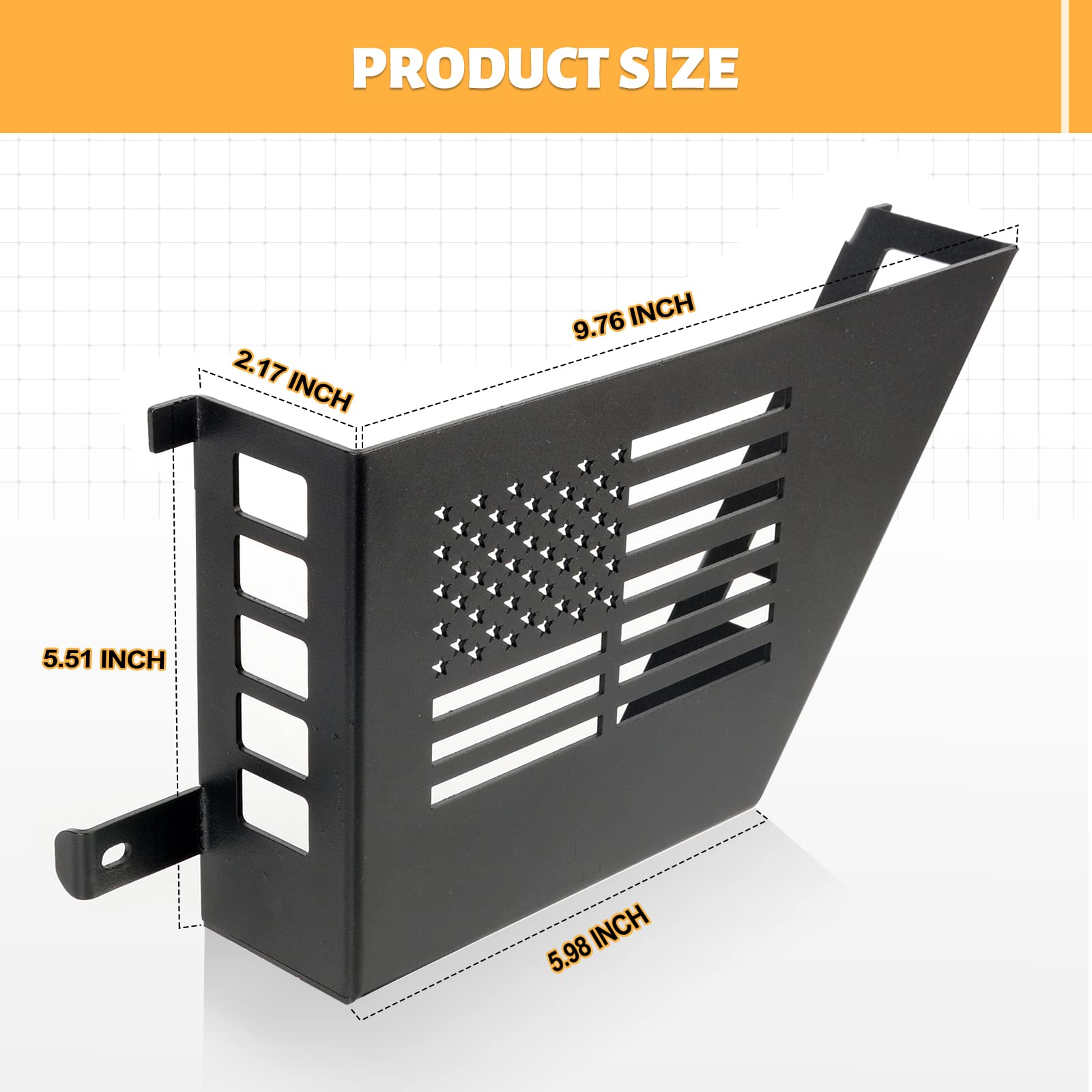 Metal FrontMetal Door Storage Box, Door Side Insert Organizer Box for Jeep Wrangler JK