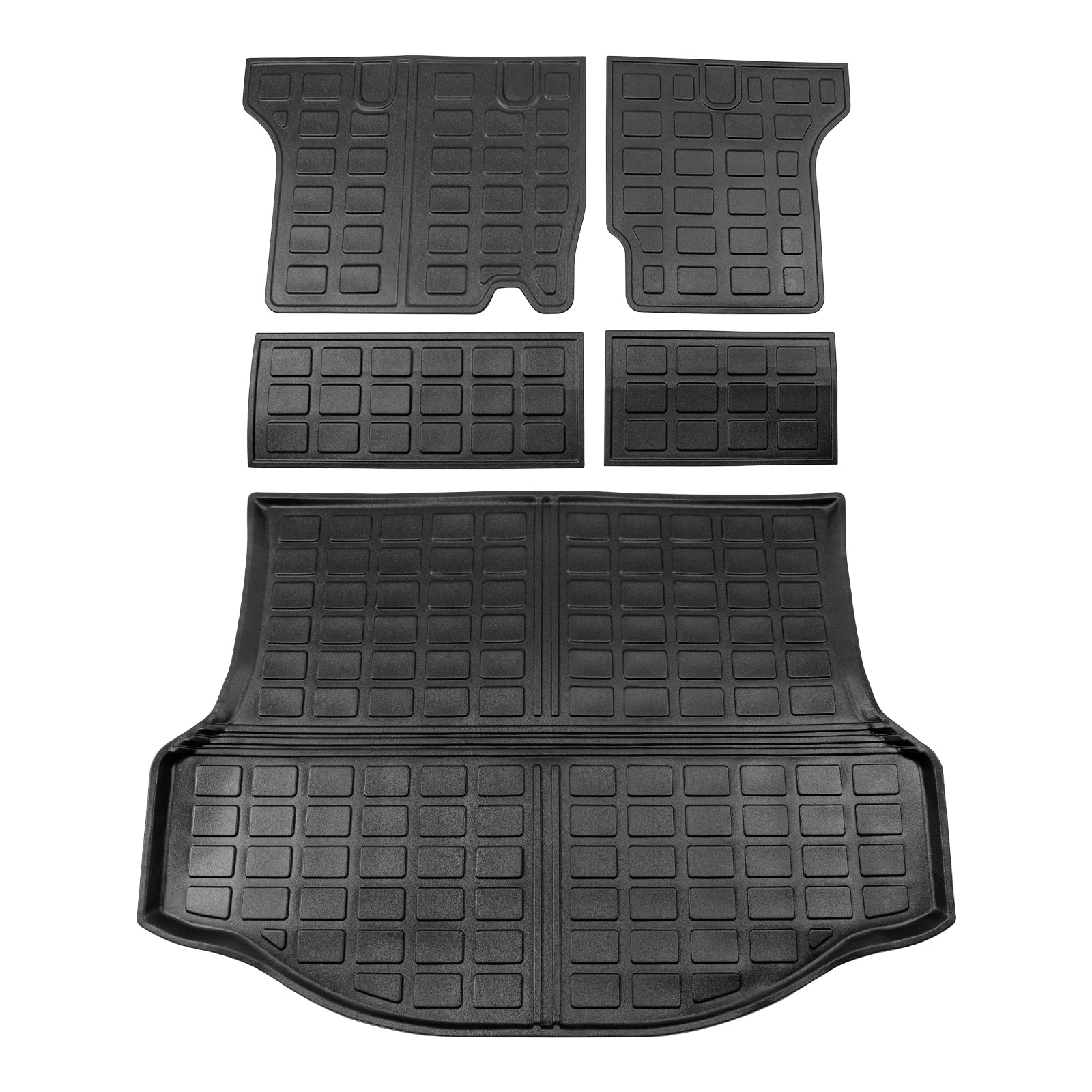 Rear Trunk Mat + Backrest Mats for 2013-2018 Toyota RAV4 TPE Material