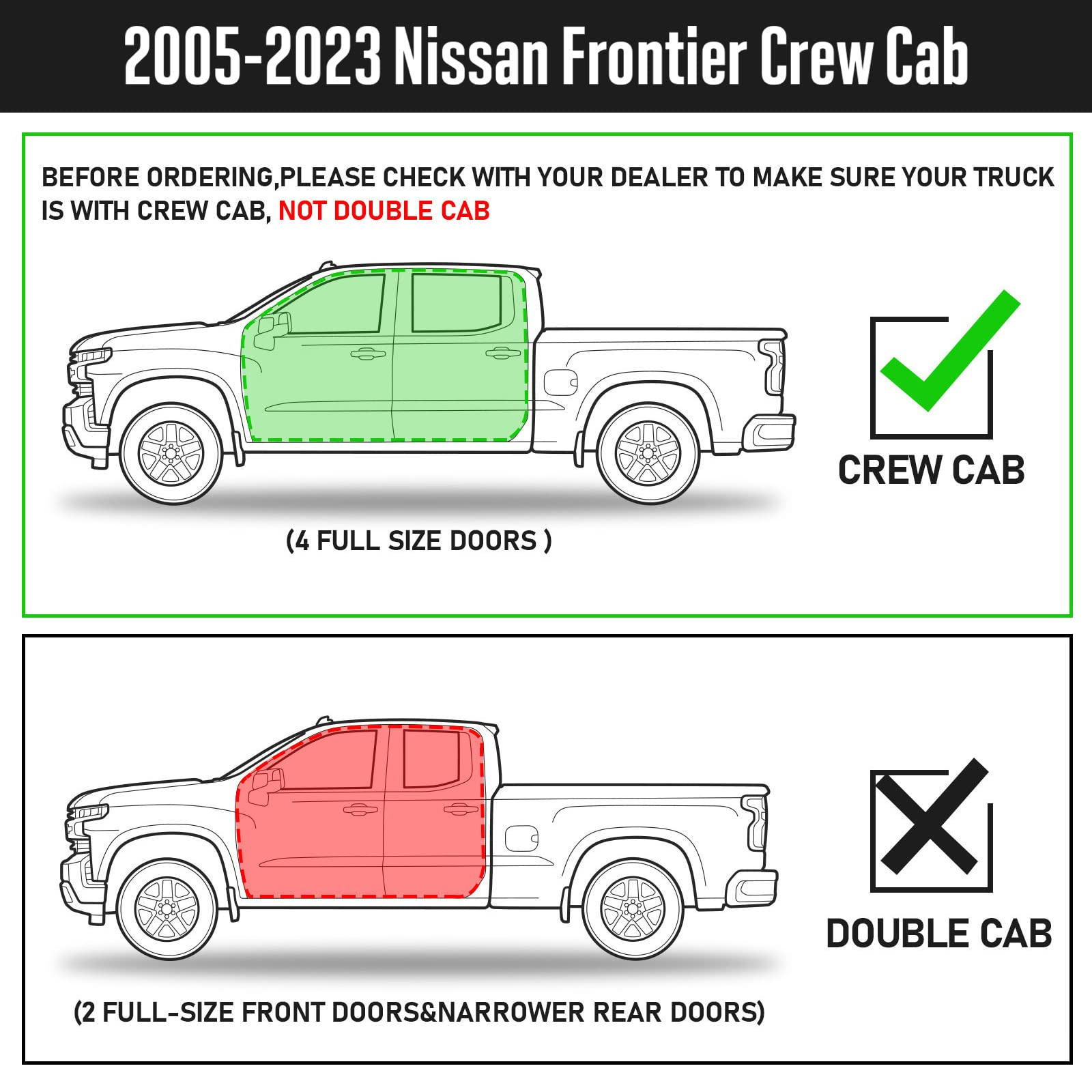 Running Boards for Nissan Frontier Crew Cab.