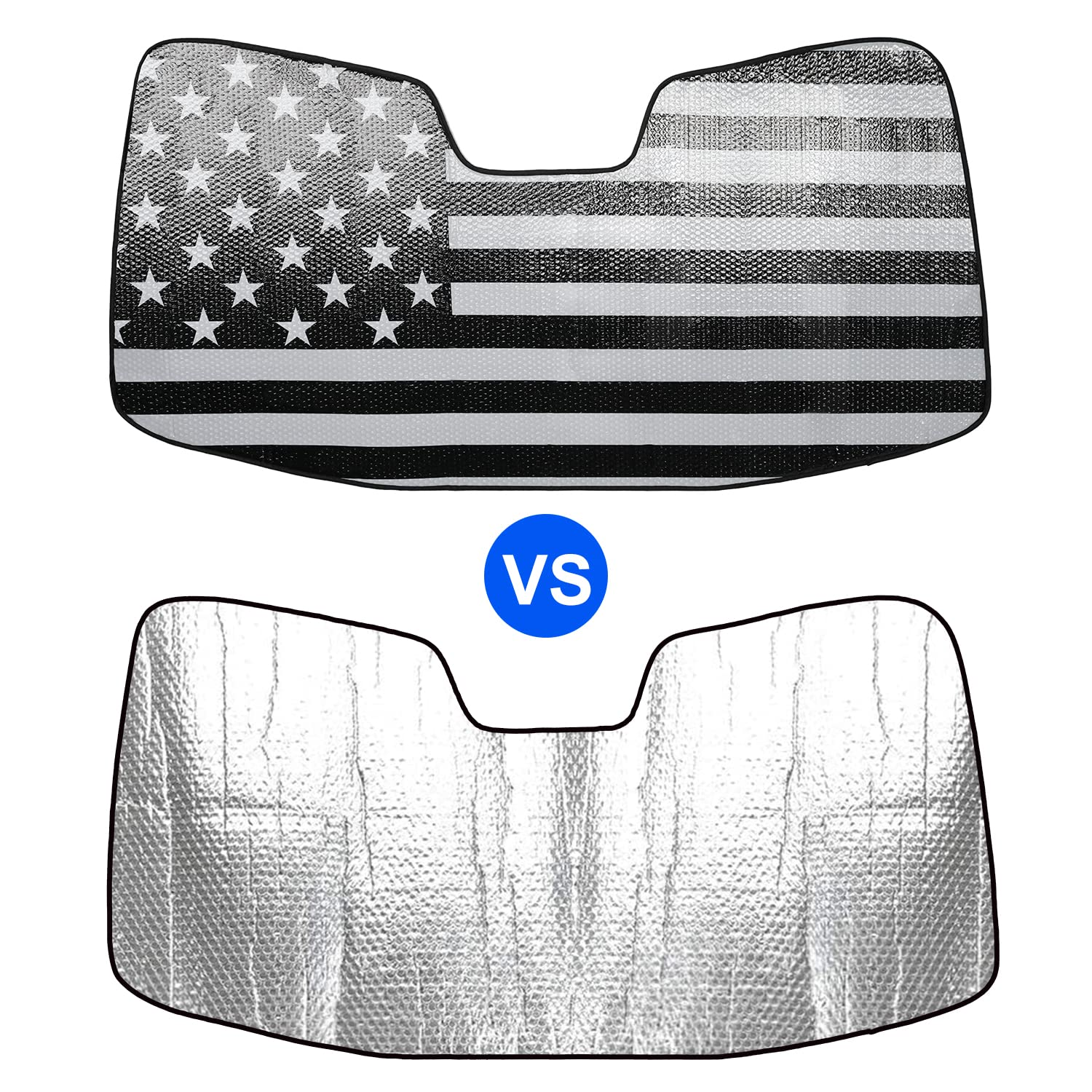 Windshield Sun Shade American Flag Compatible with Ford