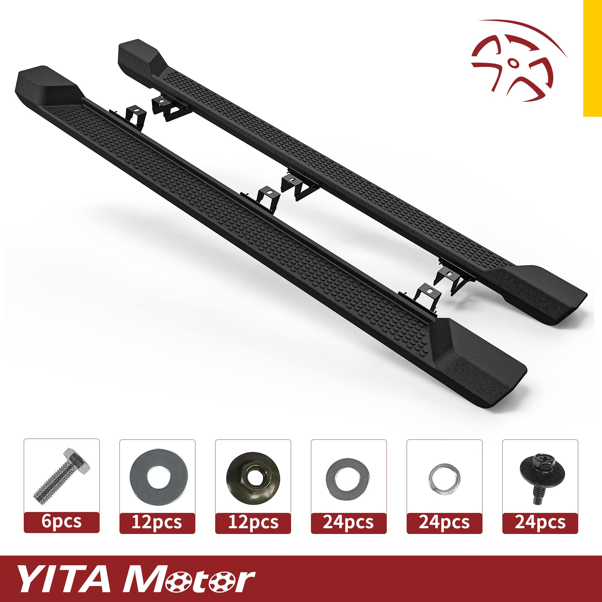 Running Boards Compatible with 2007-2018 Jeep Wrangler JK 4 Door